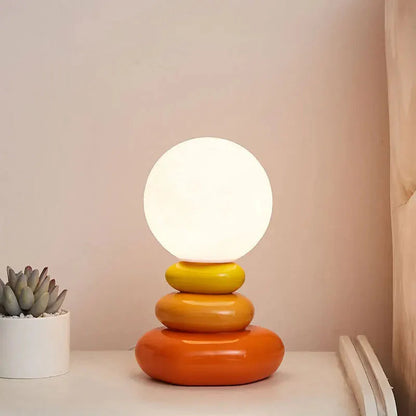 Élise Egg Moon Ceramic Table Lamp Lunar Glow Accent Light