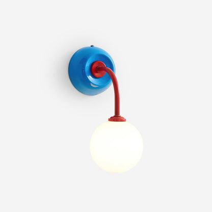Applique murale Léonie Retro Globe avec bras incurvé
