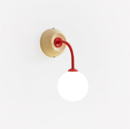 Applique murale Léonie Retro Globe avec bras incurvé
