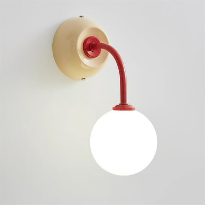 Applique murale Léonie Retro Globe avec bras incurvé