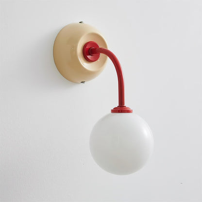 Applique murale Léonie Retro Globe avec bras incurvé