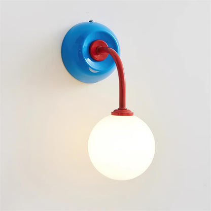 Applique murale Léonie Retro Globe avec bras incurvé