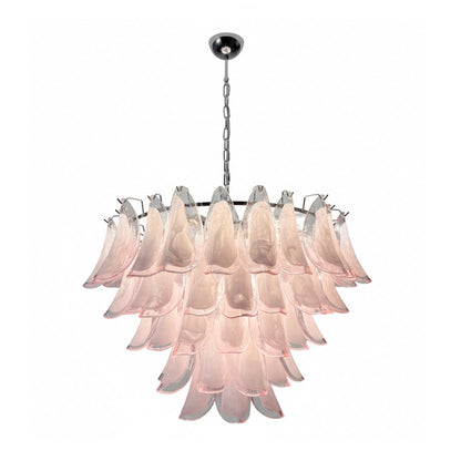 Lustre Giselle Petal, design fleur en verre superposé avec cadre en métal