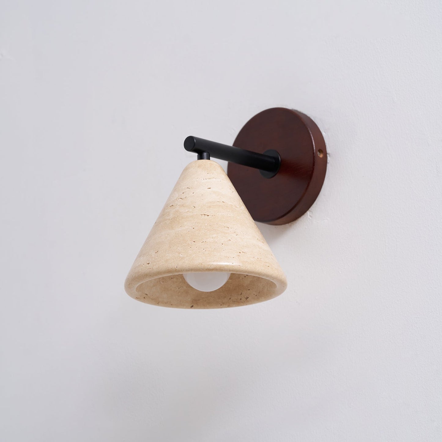 Margaux Finley Wall Lamp Wood and Travertine LED Lighting
