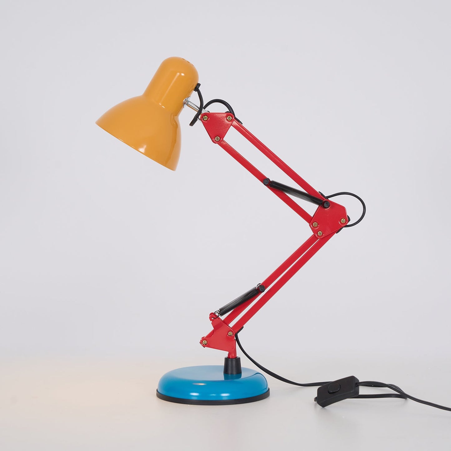 Lampe de table réglable Solène Memphis avec design color block