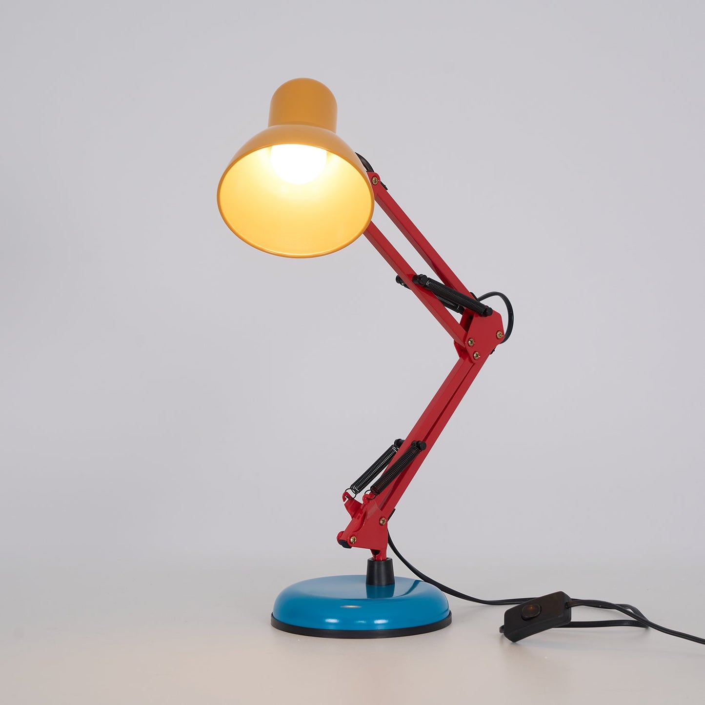 Lampe de table réglable Solène Memphis avec design color block