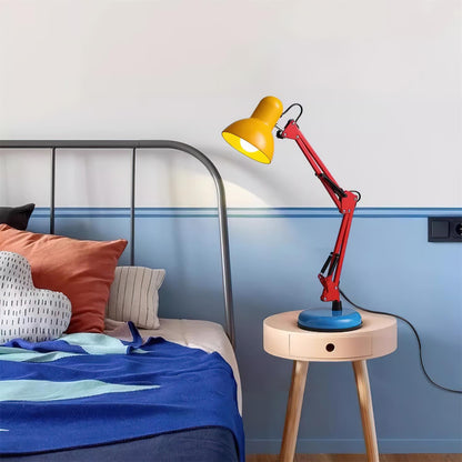 Lampe de table réglable Solène Memphis avec design color block