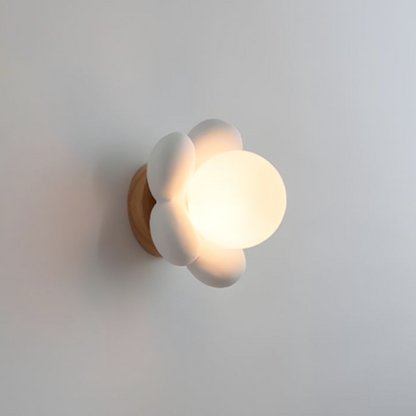 Applique Murale LED Florale en Résine Globe Fleur Élise
