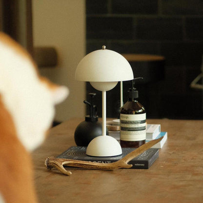 Élodie Rechargeable LED Desk Lamp with Double Sphere Design