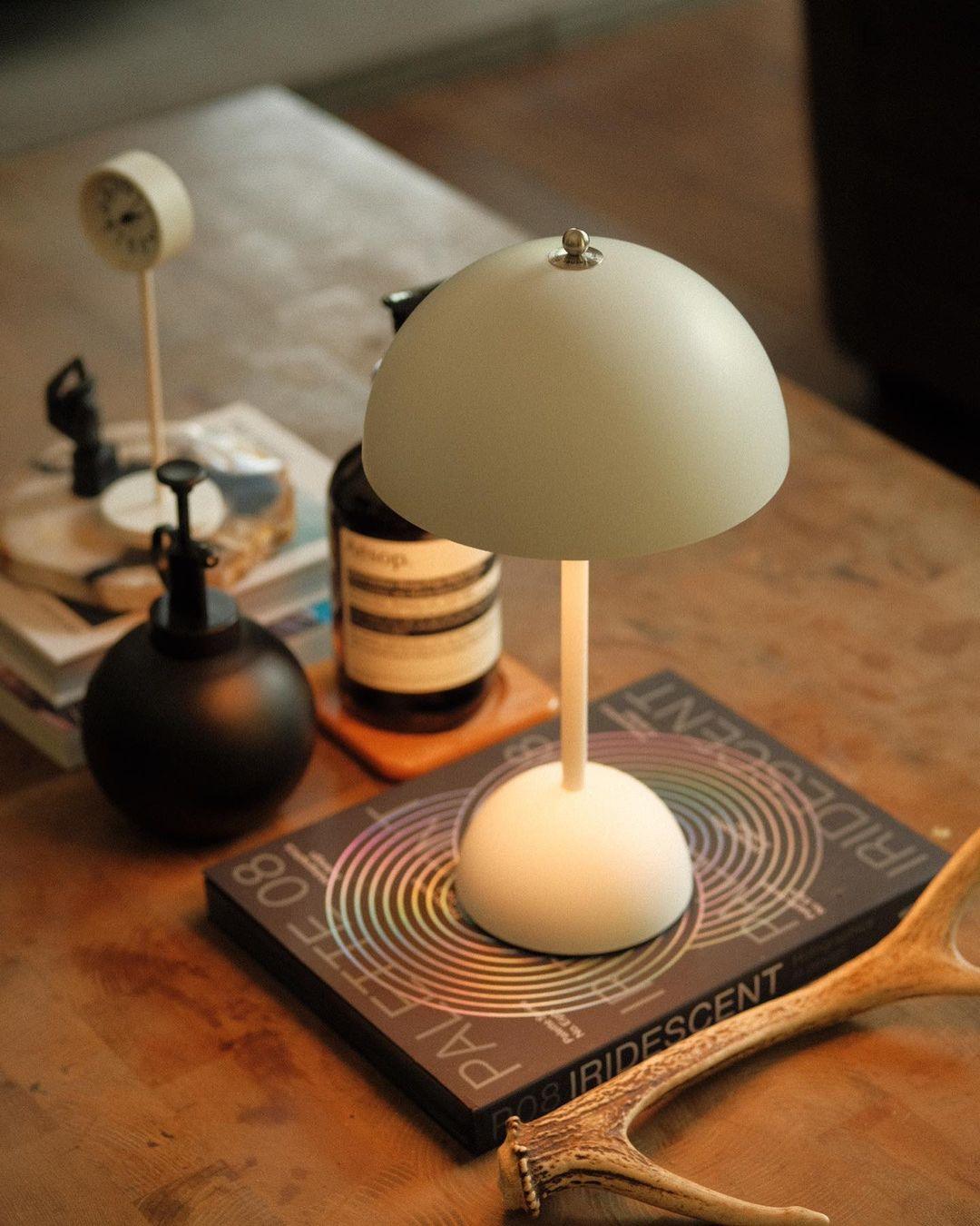 Élodie Rechargeable LED Desk Lamp with Double Sphere Design