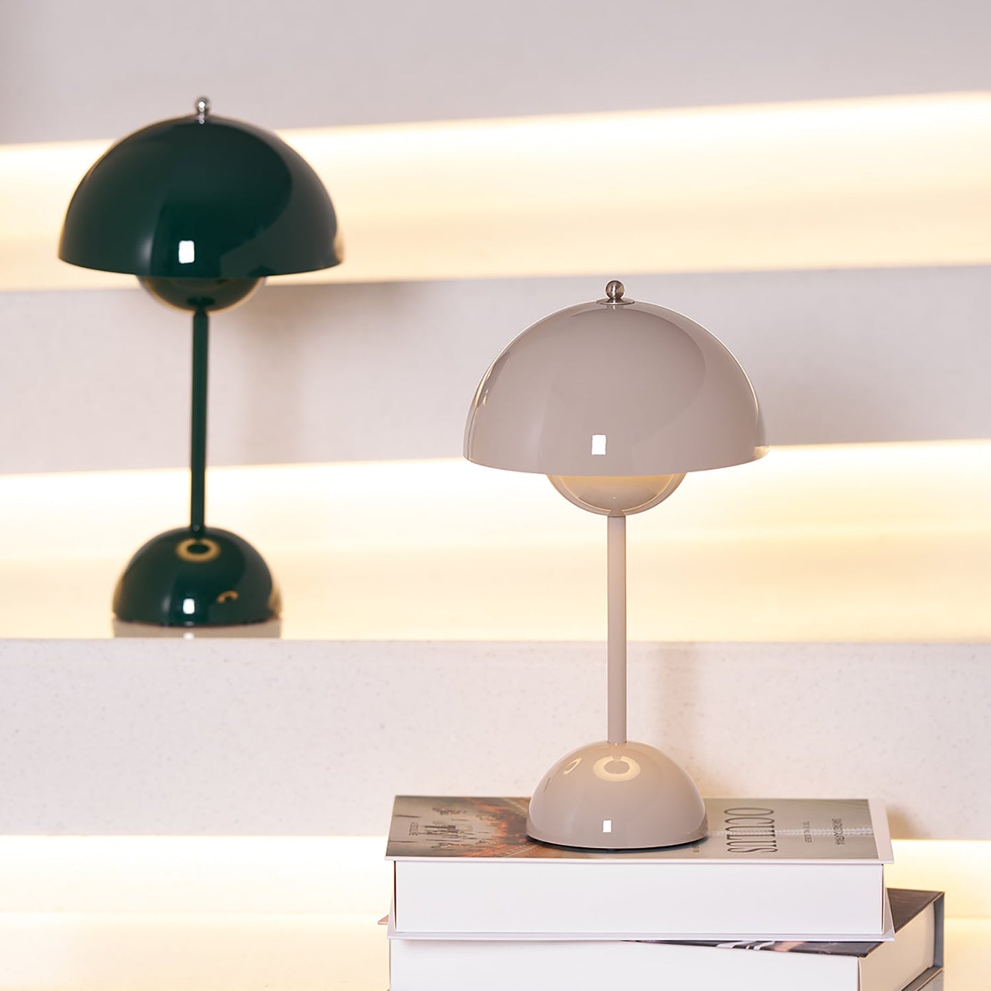 Élodie Rechargeable LED Desk Lamp with Double Sphere Design