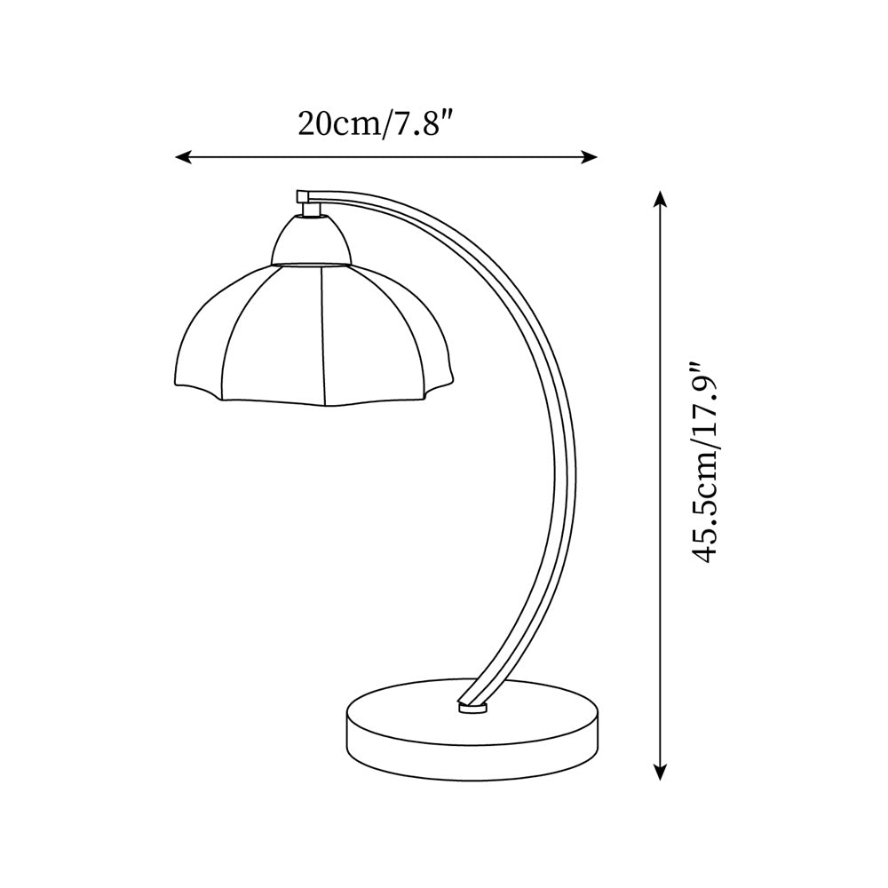 Lampe de table Lucienne en verre vintage avec base en bois