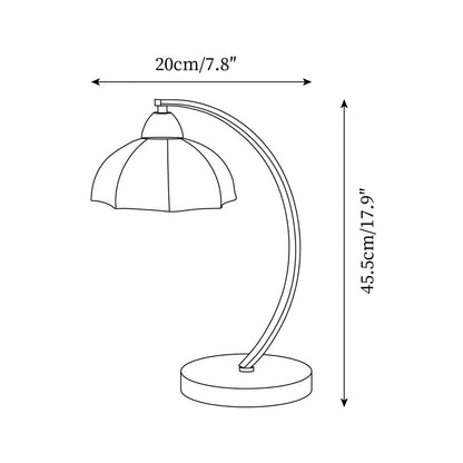Lampe de table Lucienne en verre vintage avec base en bois