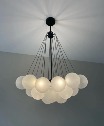Inès Minimalist Frosted Globe Chandelier