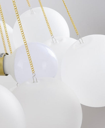 Inès Minimalist Frosted Globe Chandelier