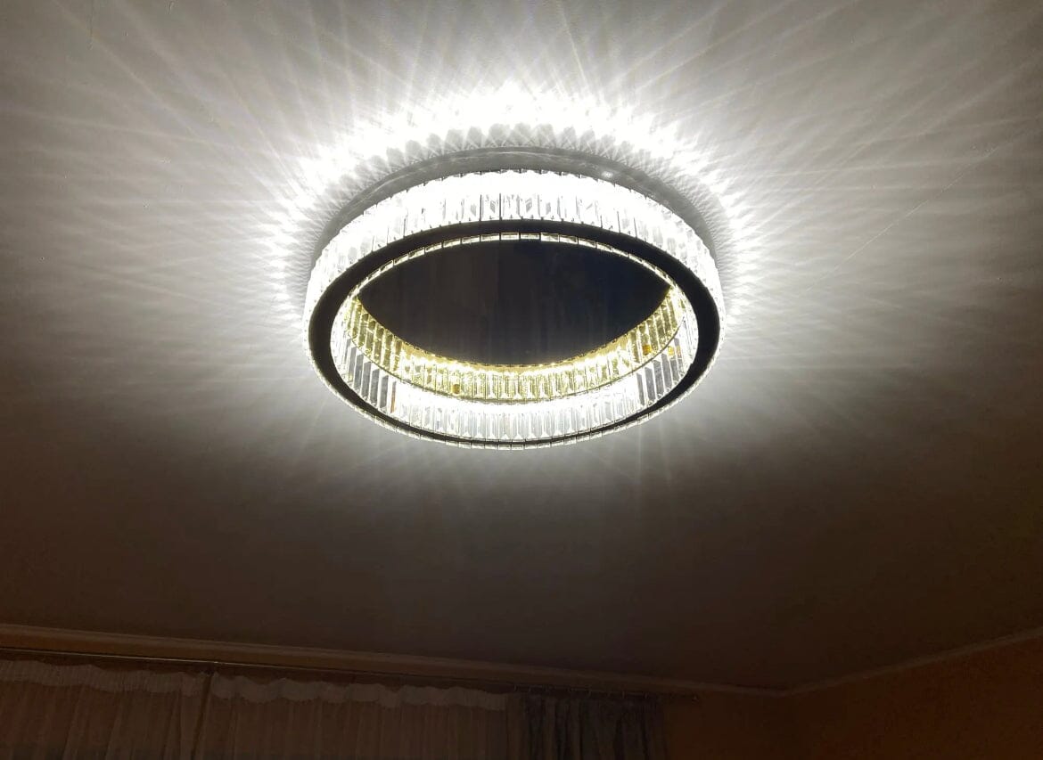 Lustre de chambre à coucher encastré Brigitte Ring Crystal