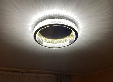 Lustre de chambre à coucher encastré Brigitte Ring Crystal