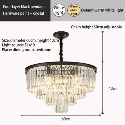 Gabrielle Modern Round Golden Crystal Chandelier