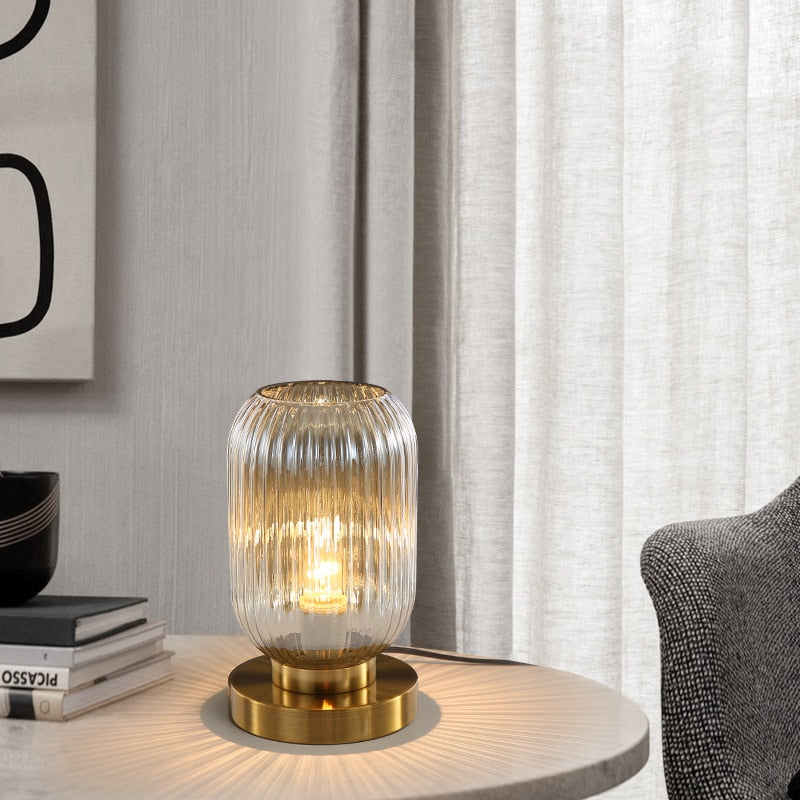 Élise Gema Ripple Glass Table Lamp Stained Glass Accent Light