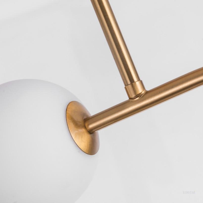 Élise Gemini Brass & Frosted Glass Ceiling Pendant Light