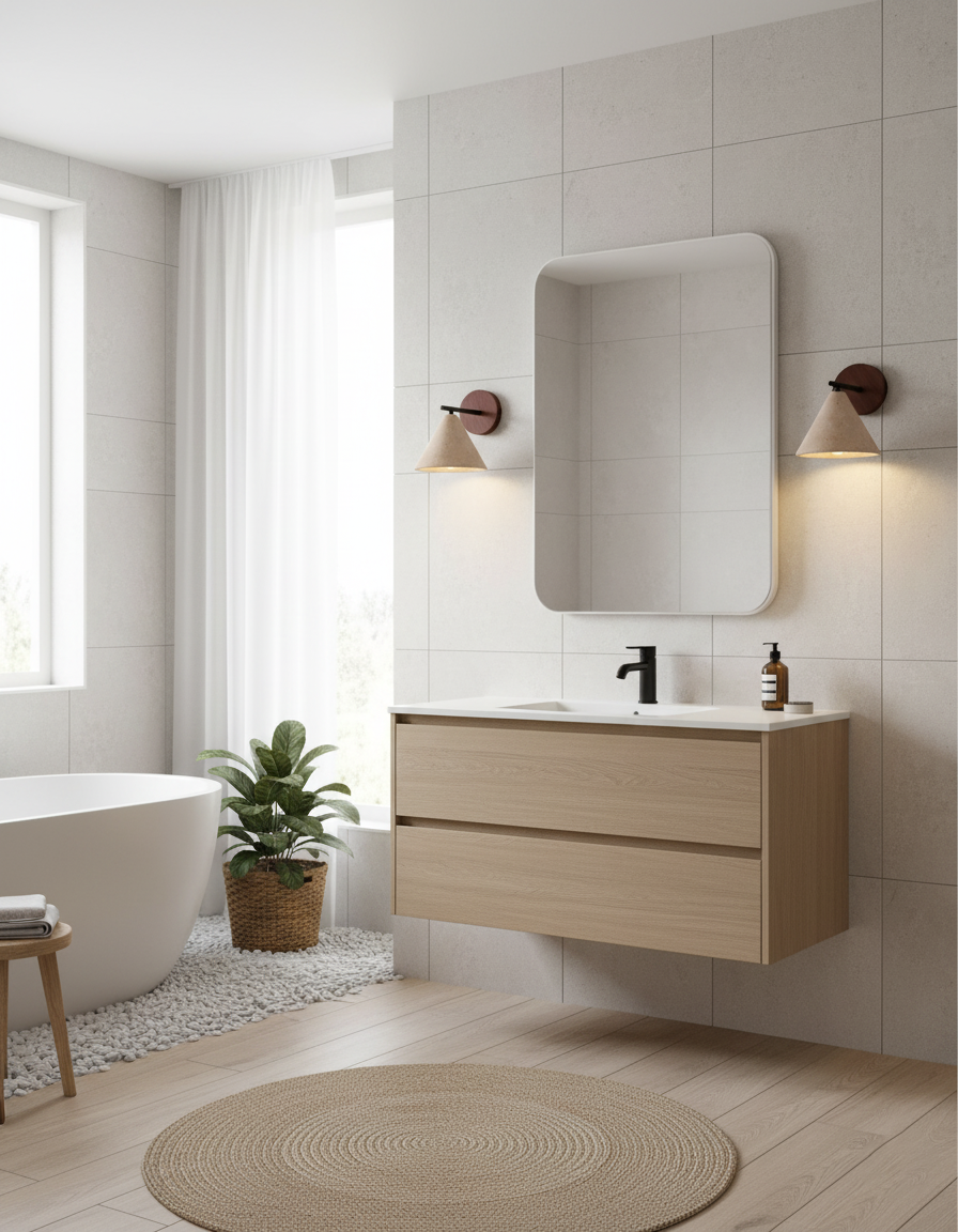 Margaux Finley Wall Lamp Wood and Travertine LED Lighting