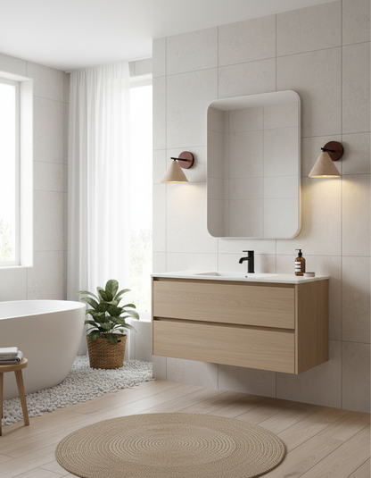 Margaux Finley Wall Lamp Wood and Travertine LED Lighting