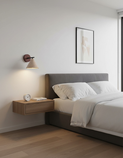 Margaux Finley Wall Lamp Wood and Travertine LED Lighting