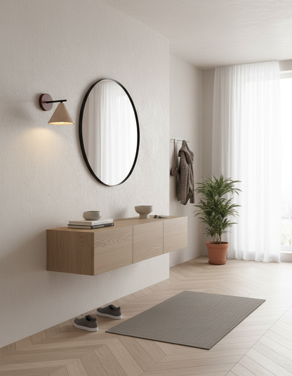 Margaux Finley Wall Lamp Wood and Travertine LED Lighting