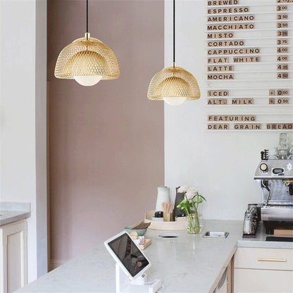 Élise Cocoon Net Metal LED Pendant Light Gold Chrome Modern Luxury Fixture