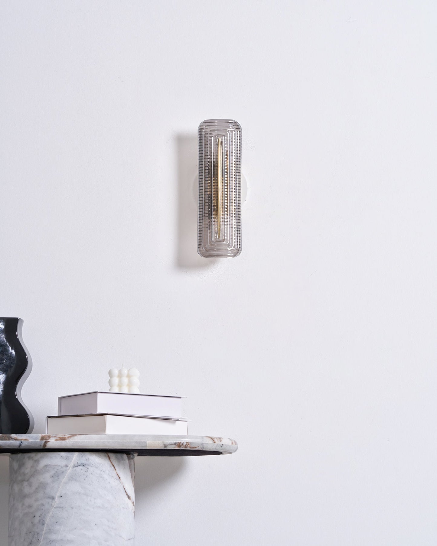 Camille Glacium Wall Lamp Metal and Glass LED Lighting