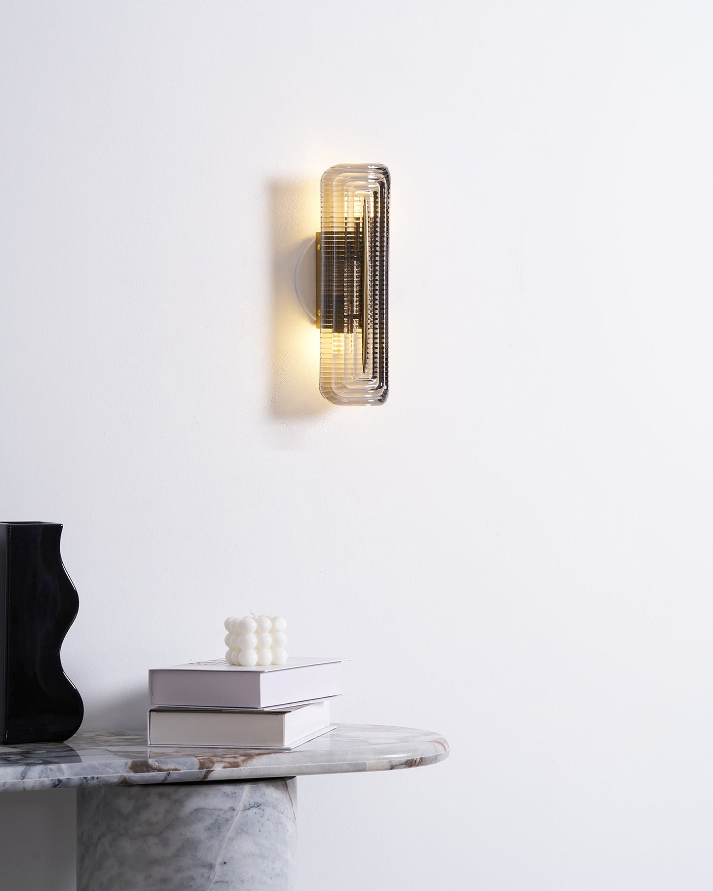 Camille Glacium Wall Lamp Metal and Glass LED Lighting