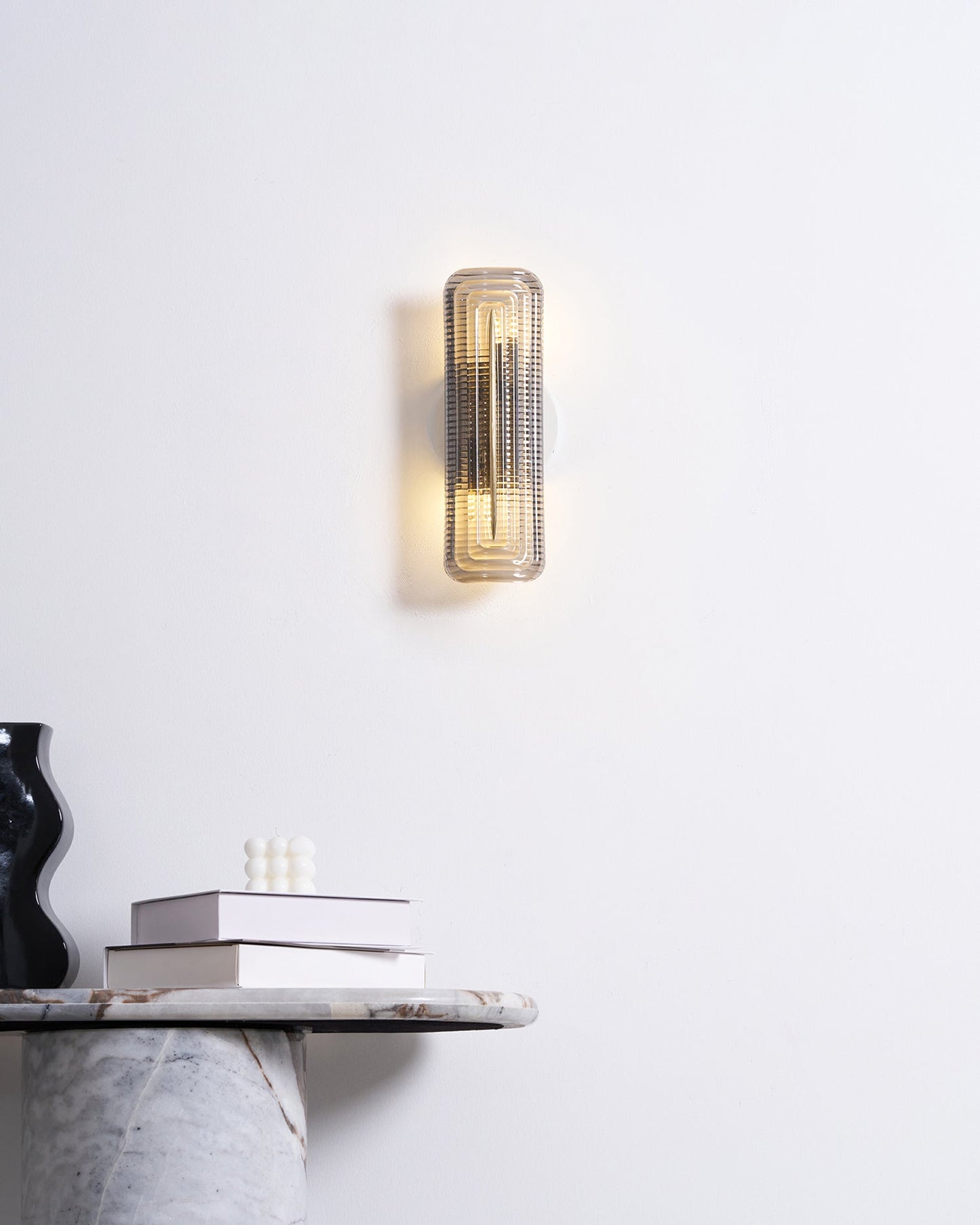 Camille Glacium Wall Lamp Metal and Glass LED Lighting