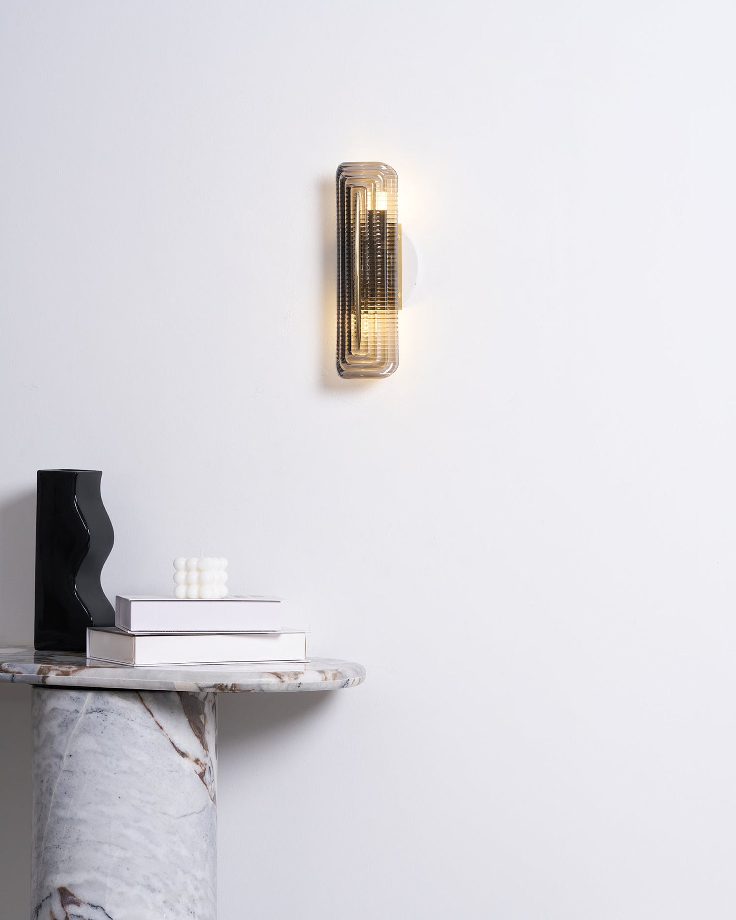 Camille Glacium Wall Lamp Metal and Glass LED Lighting