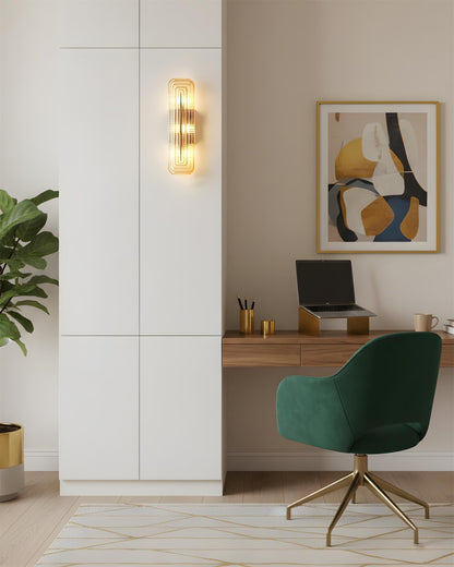 Camille Glacium Wall Lamp Metal and Glass LED Lighting