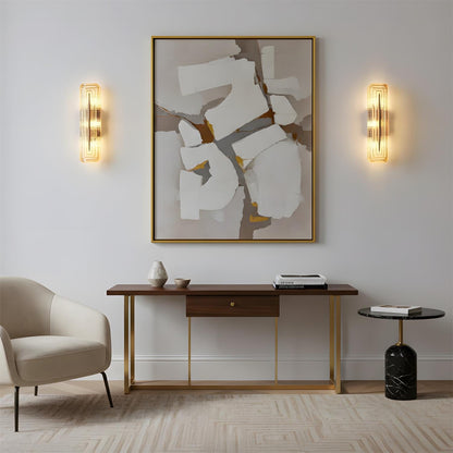 Camille Glacium Wall Lamp Metal and Glass LED Lighting