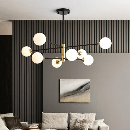 Amélie Glass Bulb Metal LED Chandelier Pendant Light Modern Semi Flush Fixture