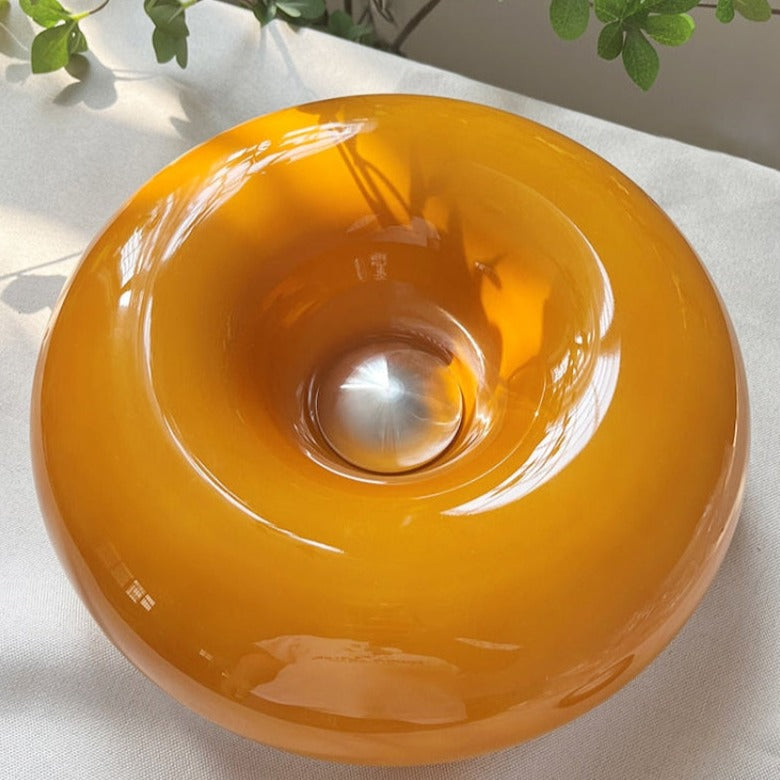 Lampe de table Sophie Glass Donut Lampe d'appoint en vitrail