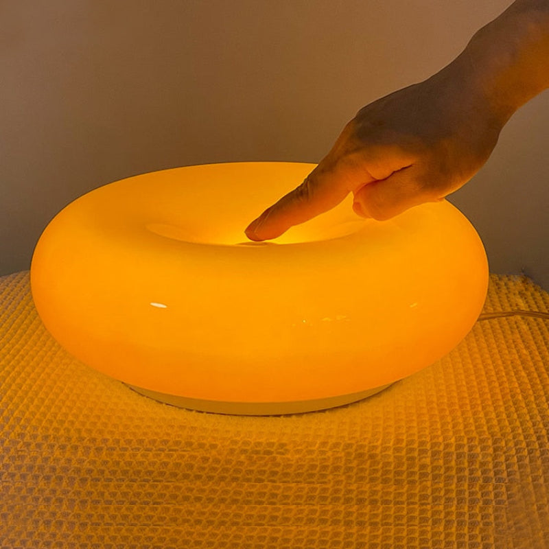 Lampe de table Sophie Glass Donut Lampe d'appoint en vitrail
