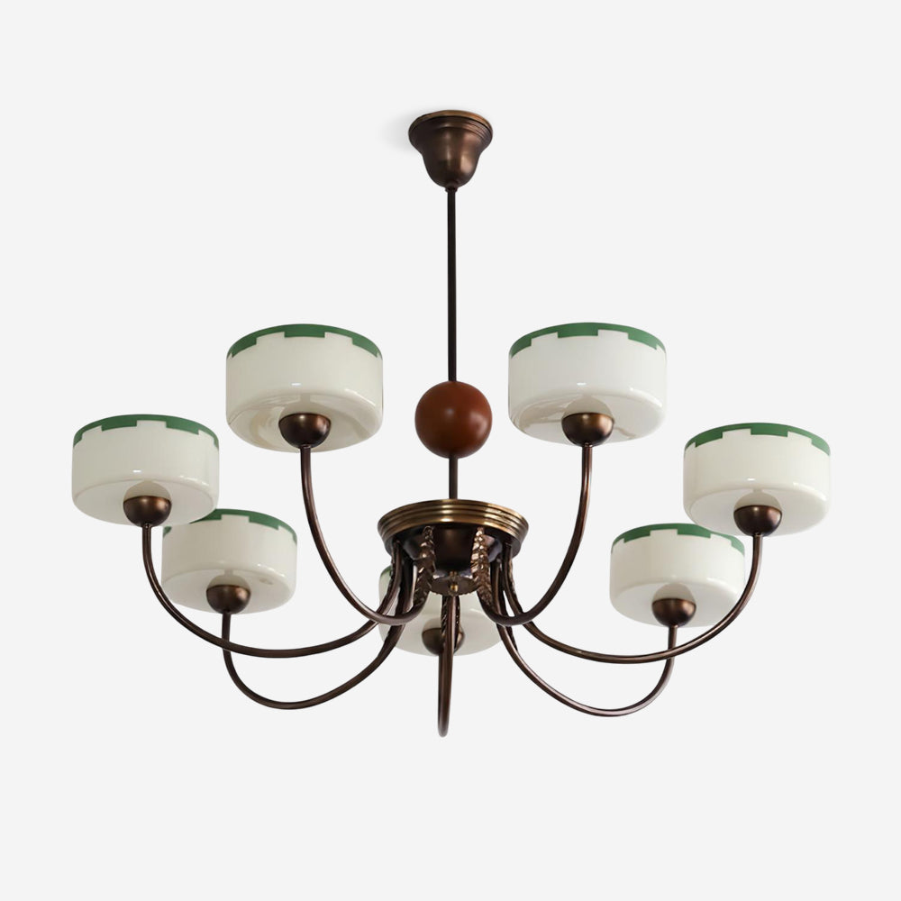 Lustre moderne arche Sophie Green Glass