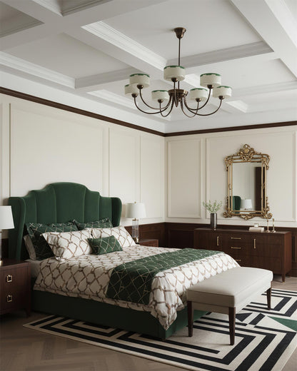Lustre moderne arche Sophie Green Glass