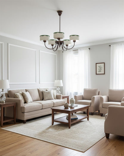 Lustre moderne arche Sophie Green Glass