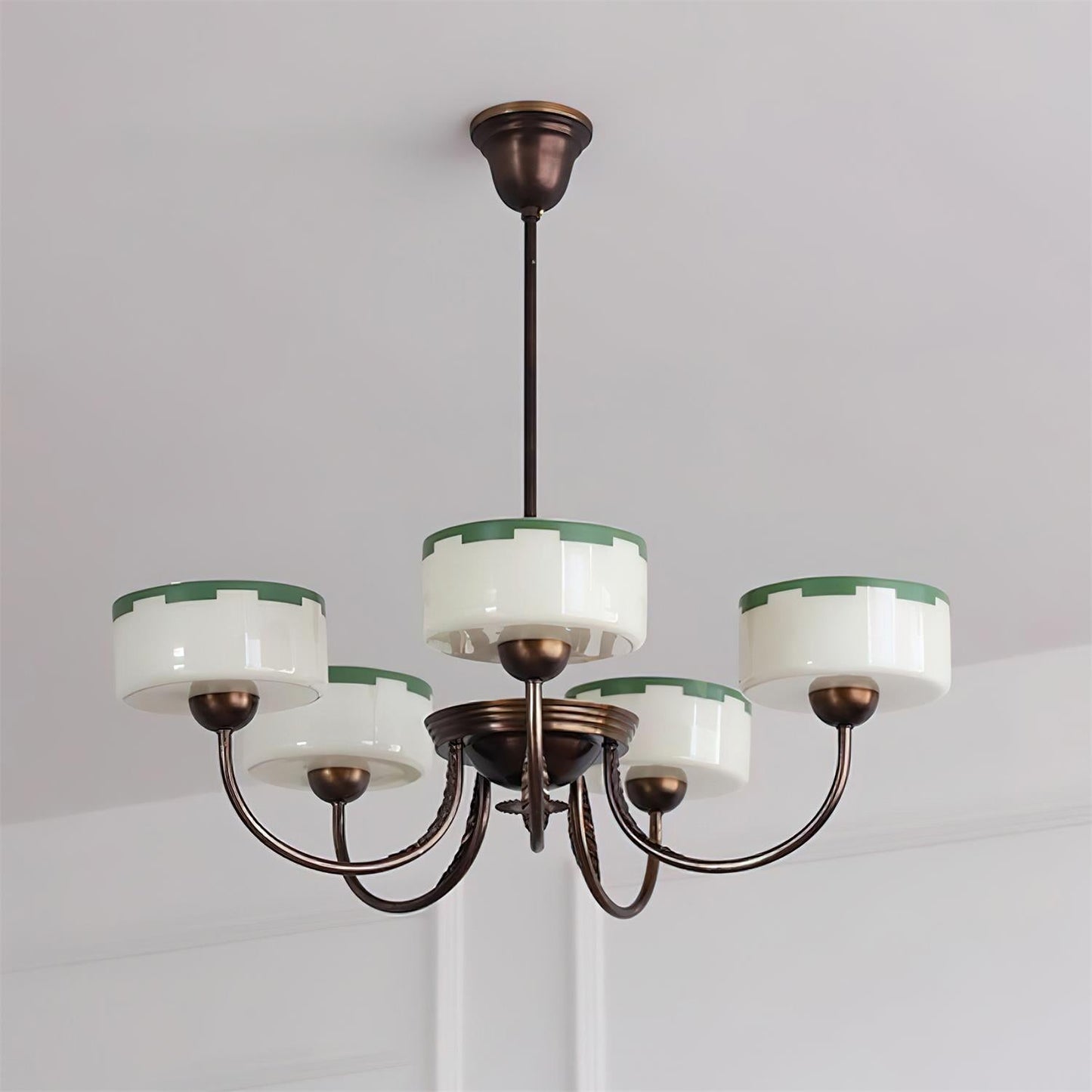 Lustre moderne arche Sophie Green Glass
