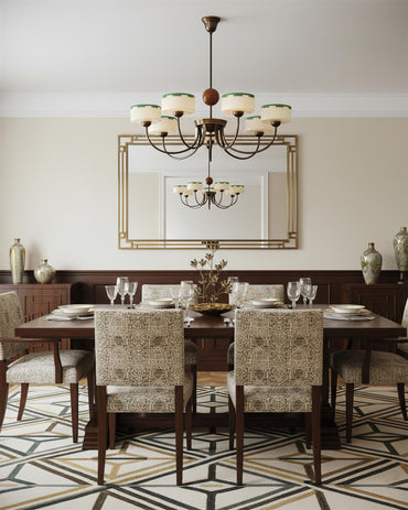 Sophie Green Glass Modern Arched Chandelier