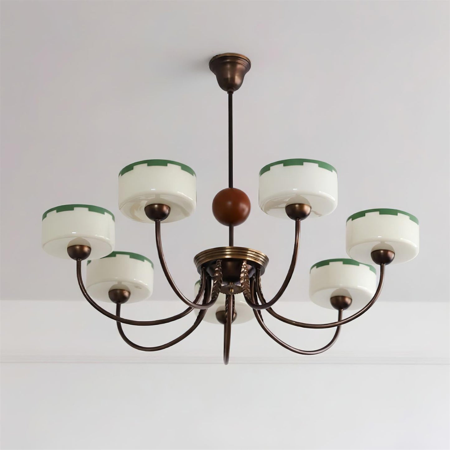 Lustre moderne arche Sophie Green Glass