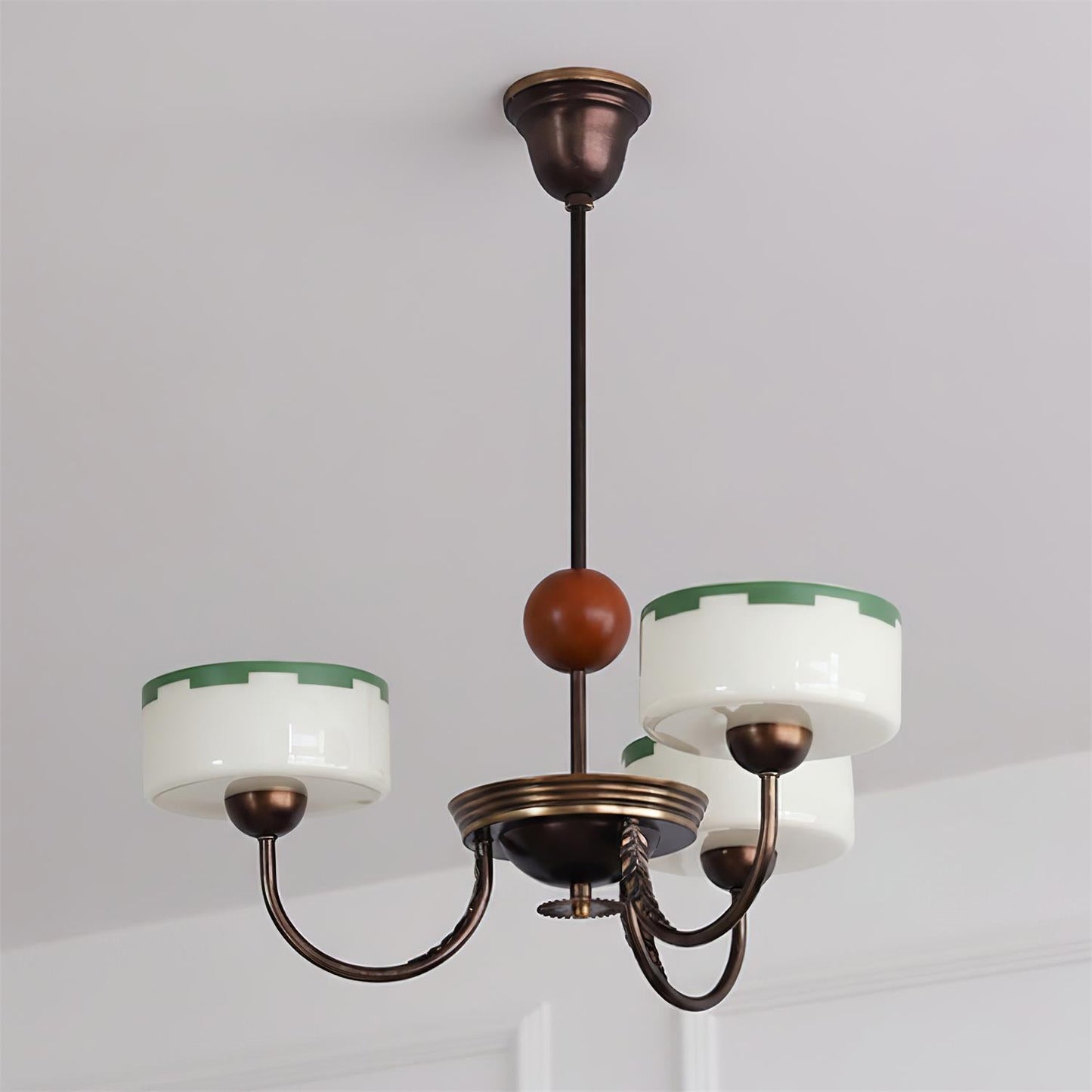 Lustre moderne arche Sophie Green Glass