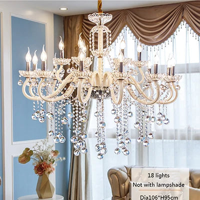 Lustre Chandelier en Cristal Moderne pour Chambre et Restaurant