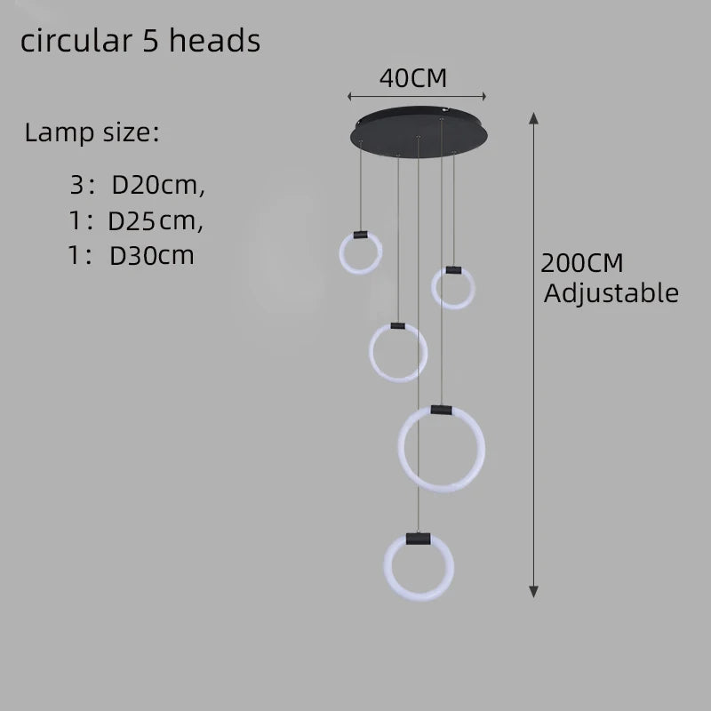 Suspension LED Élodine en acrylique