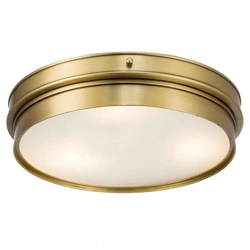 Geneviève Brass Glass Ceiling Light Modern Flush Mount