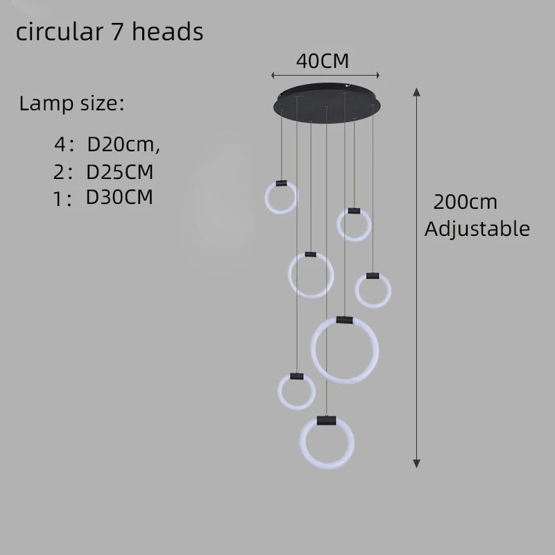 Suspension LED Élodine en acrylique