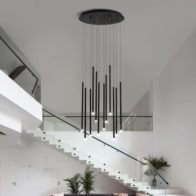 Arielle Spiral LED Staircase Pendant Chandelier